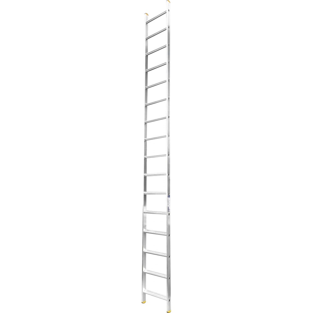 Алюминиевая односекционная приставная лестница Алюмет лестница тундра алюминиевая односекционная приставная 8 ступеней 2230 мм