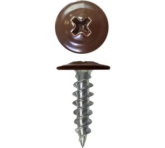 Изображение товара Саморез с прессшайбой Rizzel ПШ 4,2х32 RAL 8017 500 шт 00000308955