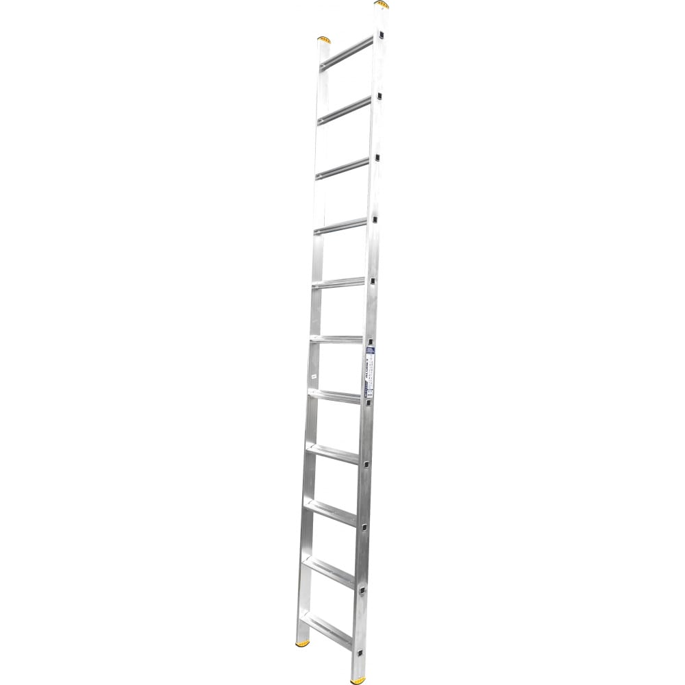 Алюминиевая односекционная приставная лестница Алюмет односекционная алюминиевая поворотная лестница алюмет