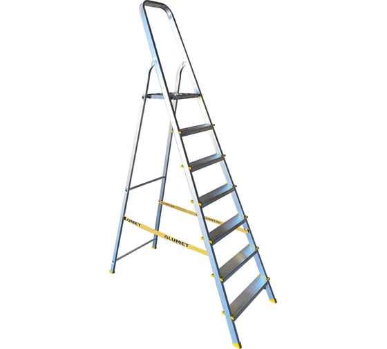 Изображение товара Алюминиевая стремянка Алюмет с анодированным покрытием профессиональная 7 ступеней. Серия APA 7007