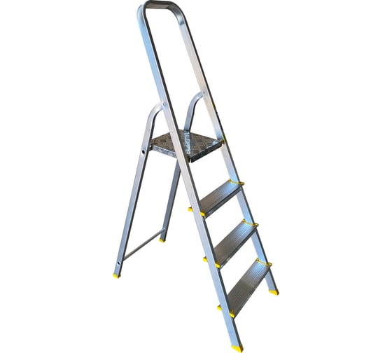 Изображение товара Алюминиевая стремянка Алюмет с анодированным покрытием профессиональная 4 ступени. Серия APA 7004