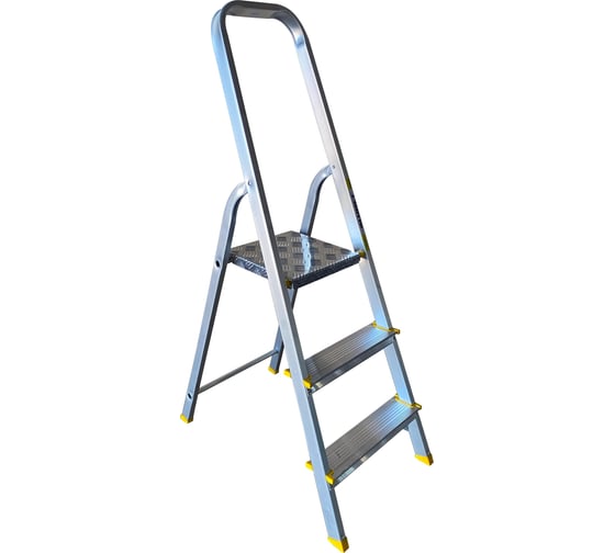 Изображение товара Алюминиевая стремянка Алюмет с анодированным покрытием профессиональная 3 ступени. Серия APA 7003