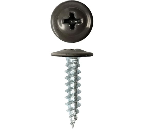 Изображение товара Саморез с прессшайбой Rizzel ПШ 4,2х51 RAL 7024 250 шт 00000325343