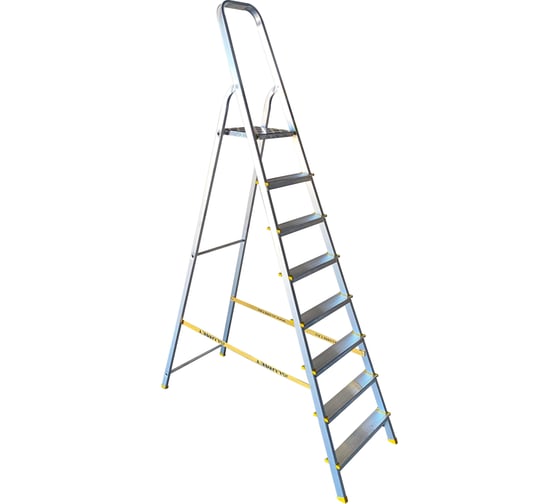 Изображение товара Алюминиевая стремянка Алюмет с анодированным покрытием профессиональная 8 ступеней. Серия APA 7008
