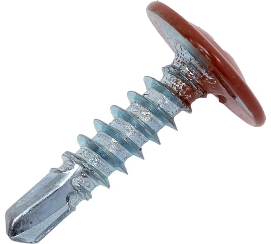 Изображение товара Саморез с прессшайбой Rizzel ПШС 4,2х16 RAL 8004 1000 шт 00000310482