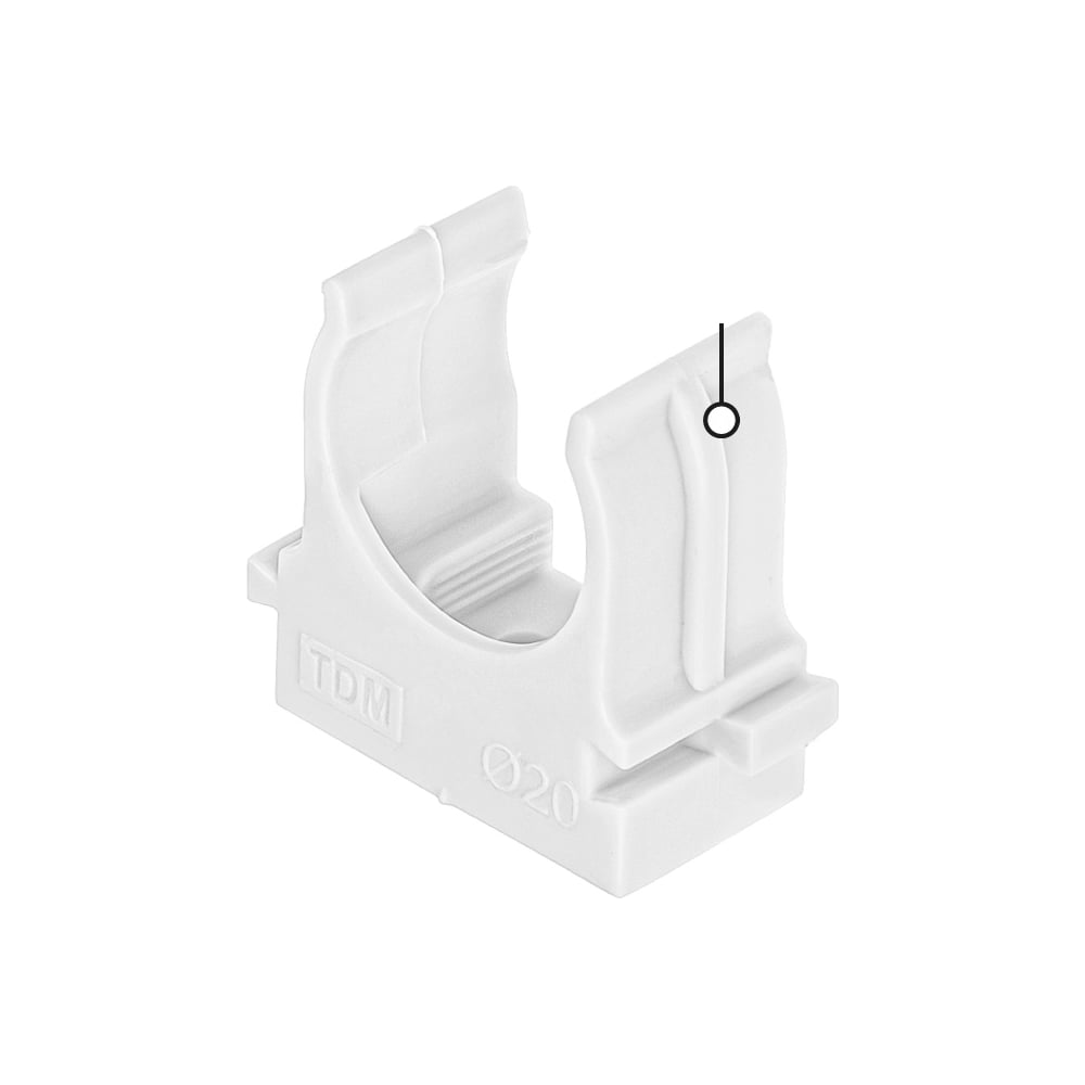 Изображение товара Крепеж-клипса TDM ELECTRIC для трубы 20 мм 100 шт белая