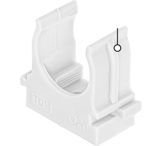 Изображение товара Крепеж-клипса TDM ELECTRIC для трубы 20 мм, для прямого монтажа, 100 шт. белая TDM ELECTRIC SQ0405-8012