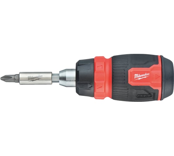 Изображение товара Отвертка универсальная компактная с трещоткой 8 в 1 Milwaukee 4932480581