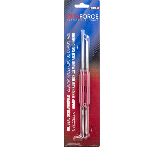 Изображение товара Съемники (крючки) для демонтажа сальников, набор YATAFORCE YF-904U4C(61674)
