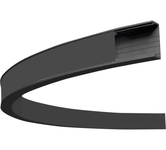 Изображение товара Профиль алюминиевый Apeyron для светодиодной ленты, П-образный, гибкий, накладной, черный, 2м, комплект 08-35-Ч