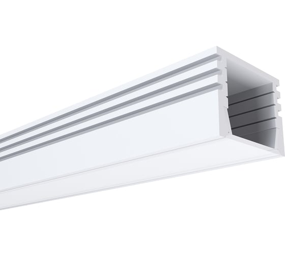 Изображение товара Профиль алюминиевый Apeyron для светодиодной ленты, П-образный, накладной, белый, 2м, лента до 10мм, комплект 08-10-Б