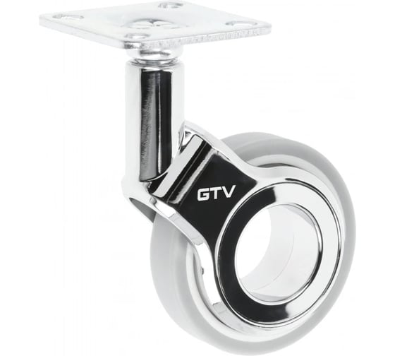Изображение товара Мебельное колесико GTV GIRA, без тормоза, диаметр 75 мм, серый матовый KM-GIRA-75MM-BH-19