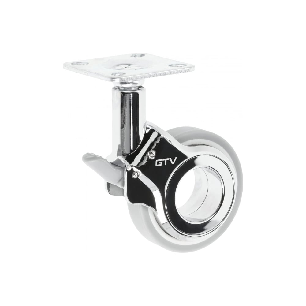 Изображение товара Мебельное колесико GTV GIRA с тормозом диаметр 60 мм серое