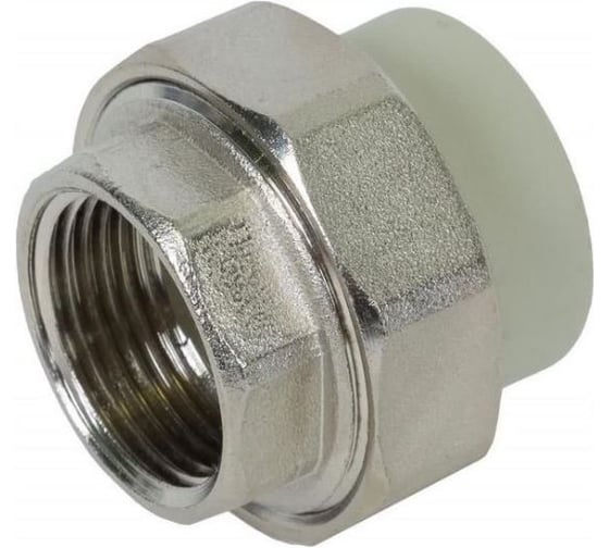 Изображение товара Муфта комбинированная разъёмная Damento внутренняя резьба 1/2", 20 мм, серый 8710