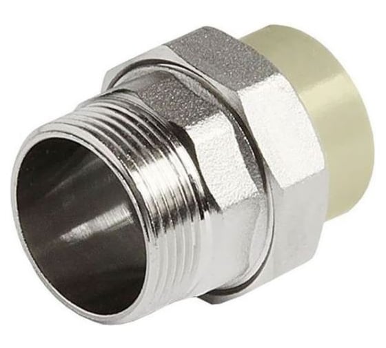 Изображение товара Муфта комбинированная разъёмная Damento наружная резьба 3/4", 25 мм, серый 8725