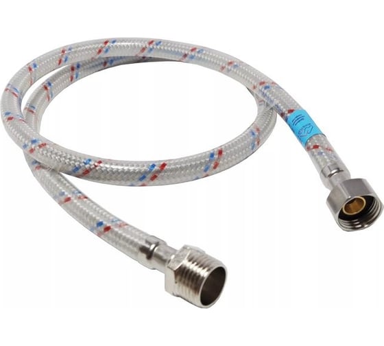 Изображение товара Подводка для воды с нержавеющим оплетением Damento 1/2 г/ш, 30 см 8455