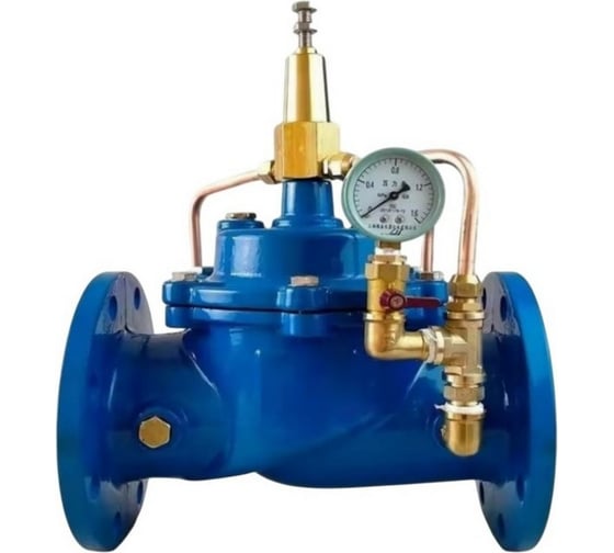 Изображение товара Регулятор DN.ru "до себя" МРДП-GGG40-GGG40-NBR-F Ду150 Ру16 с пилотным управлением D230-10665