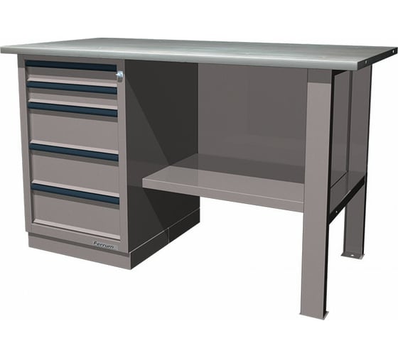 Изображение товара Верстак однотумбовый FERRUM 1390х686х845 мм с оцинкованной столешницей 01.105L-G9007 В0000000174803