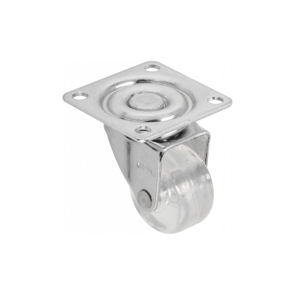 Изображение товара Мебельное колесико GTV без тормоза, диаметр 35 мм, прозрачный KM-A035MM-00