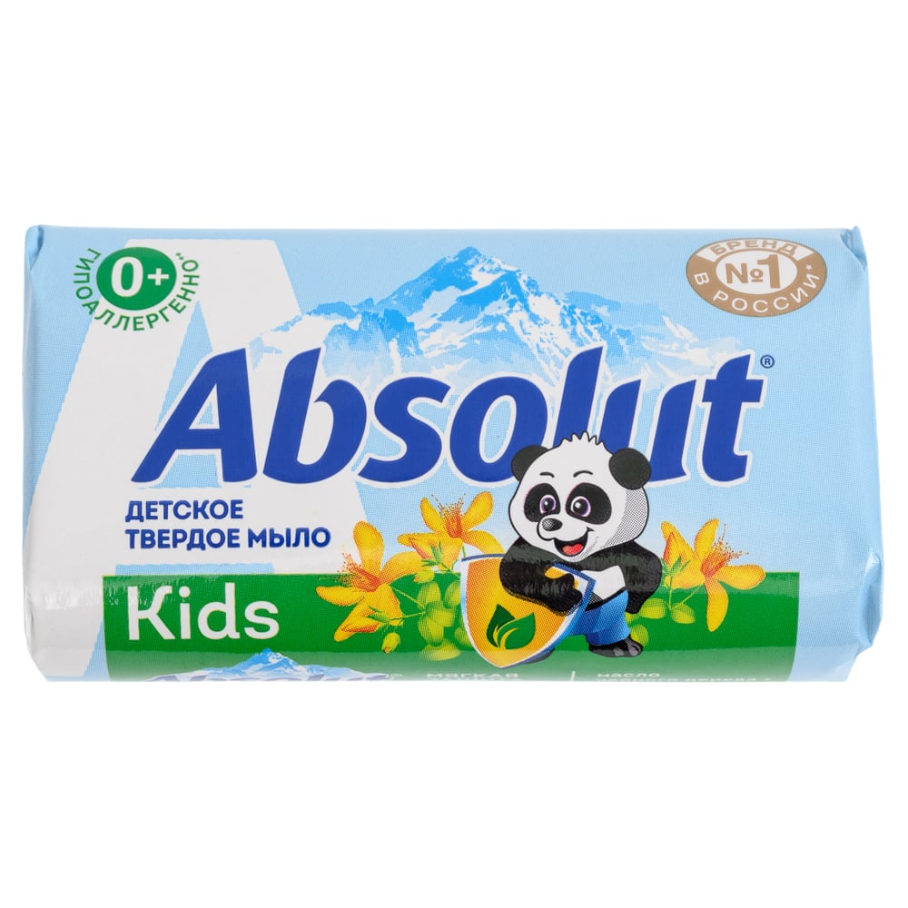Изображение товара Детское твердое мыло Absolut Kids череда 90 г, мягкое и безопасное для чувствительной кожи