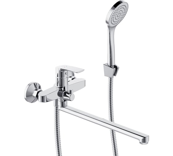 Изображение товара Смеситель для ванной и душа Damixa Eclipse 2.0 с универсальным изливом и душ.набором, хром 489500000