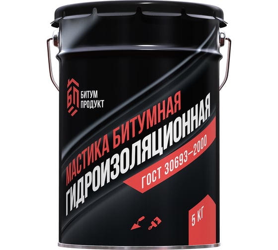 Изображение товара Битумная гидроизоляционная мастика БИТУМ ПРОДУКТ 5 кг BP-22