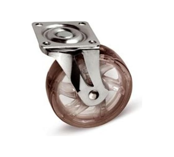 Изображение товара Мебельное колесико GTV без тормоза, SHIFT диаметр 75 мм, глянец/дымчатый KM-B075MM-30