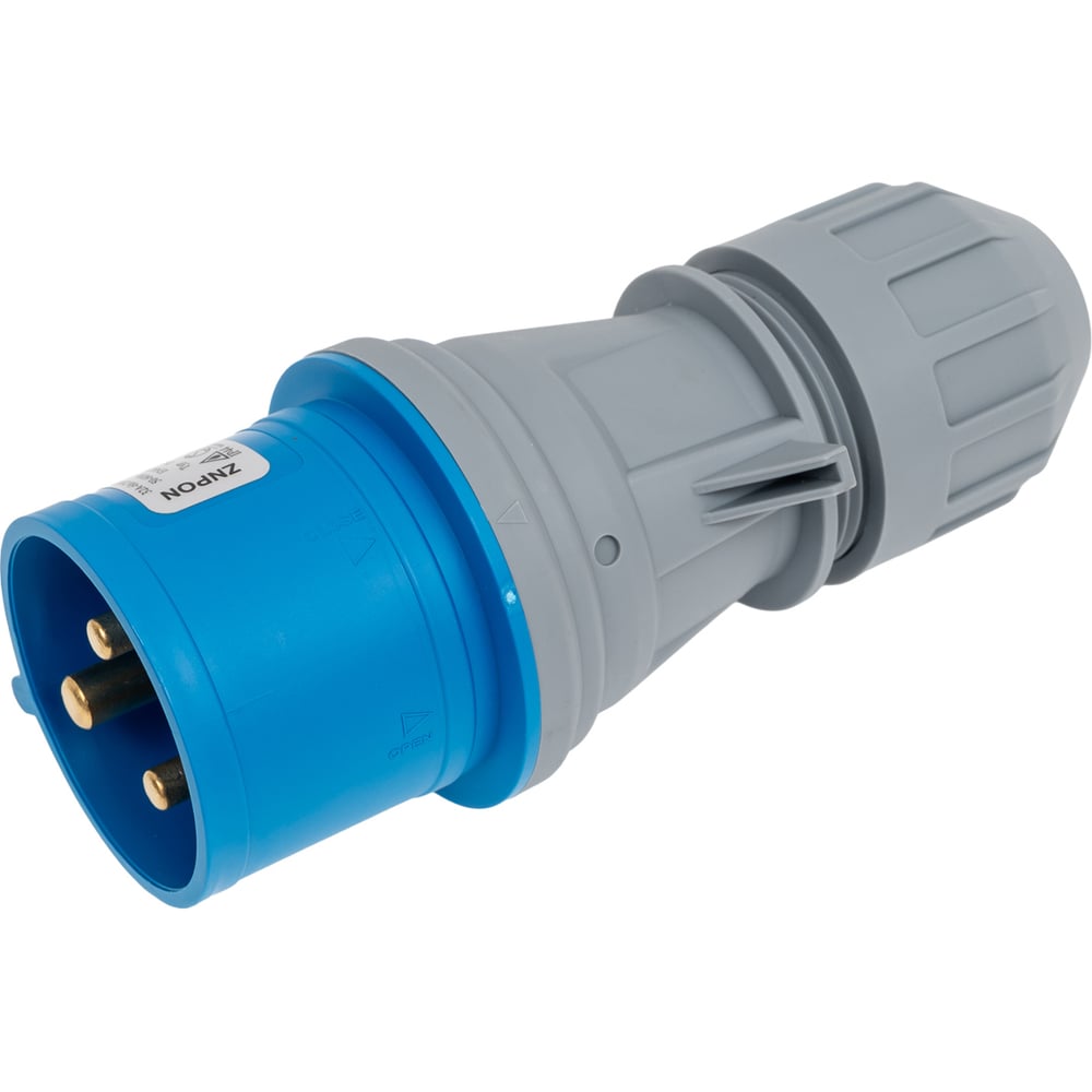 Изображение товара Кабельная вилка LANMASTER IEC 309 32А 250В разборная синяя