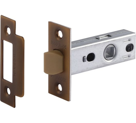 Изображение товара Дверная защелка НОРА-М С-45П пластик. яз. мат. кофе 17214