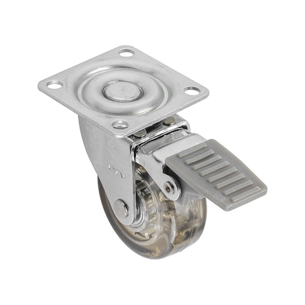 Изображение товара Мебельное колесико GTV 50 мм с тормозом и глянцевым покрытием