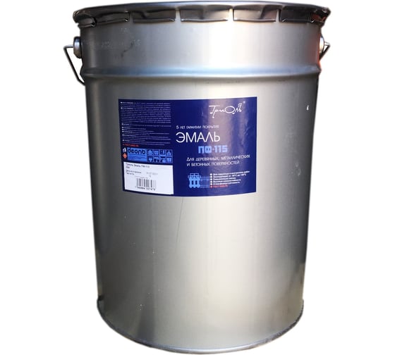 Изображение товара Эмаль ТРИОЛЬ ПФ-115 черная глянцевая 00017647