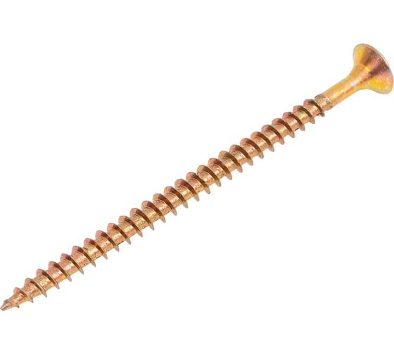 Изображение товара Универсальные шурупы ВИРТУОЗ 4,5х70 мм, потайная головка, желтый цинк 25 шт 27207