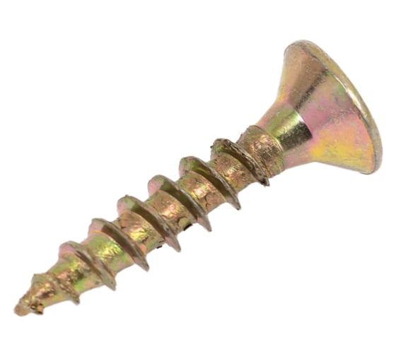 Изображение товара Шурупы ВИРТУОЗ 4х20 потайная головка, желтый цинк 500 шт 280-04604