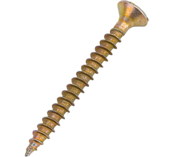 Изображение товара Шурупы ВИРТУОЗ 4х40 потайная головка, желтый цинк 200 шт 280-04642