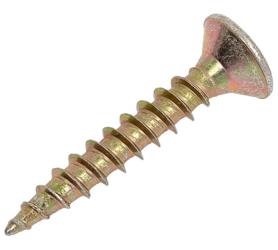 Изображение товара Шурупы ВИРТУОЗ 5х30 потайная головка, желтый цинк 200 шт 280-04840