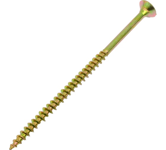 Изображение товара Шурупы ВИРТУОЗ 5х90 потайная головка, желтый цинк 80 шт 280-04741