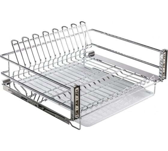 Изображение товара Посудосушитель GTV в нижнюю базу MOVIX, крепление к фасаду, без направляющих, 900 мм, хром OC-SZD900-01