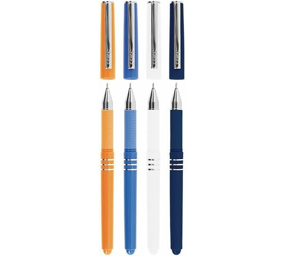 Изображение товара Шариковая ручка Linc AXO 0,7 мм синий резиновый грип цвет корпуса ассорти 12 шт в упаковке 2592F/blue