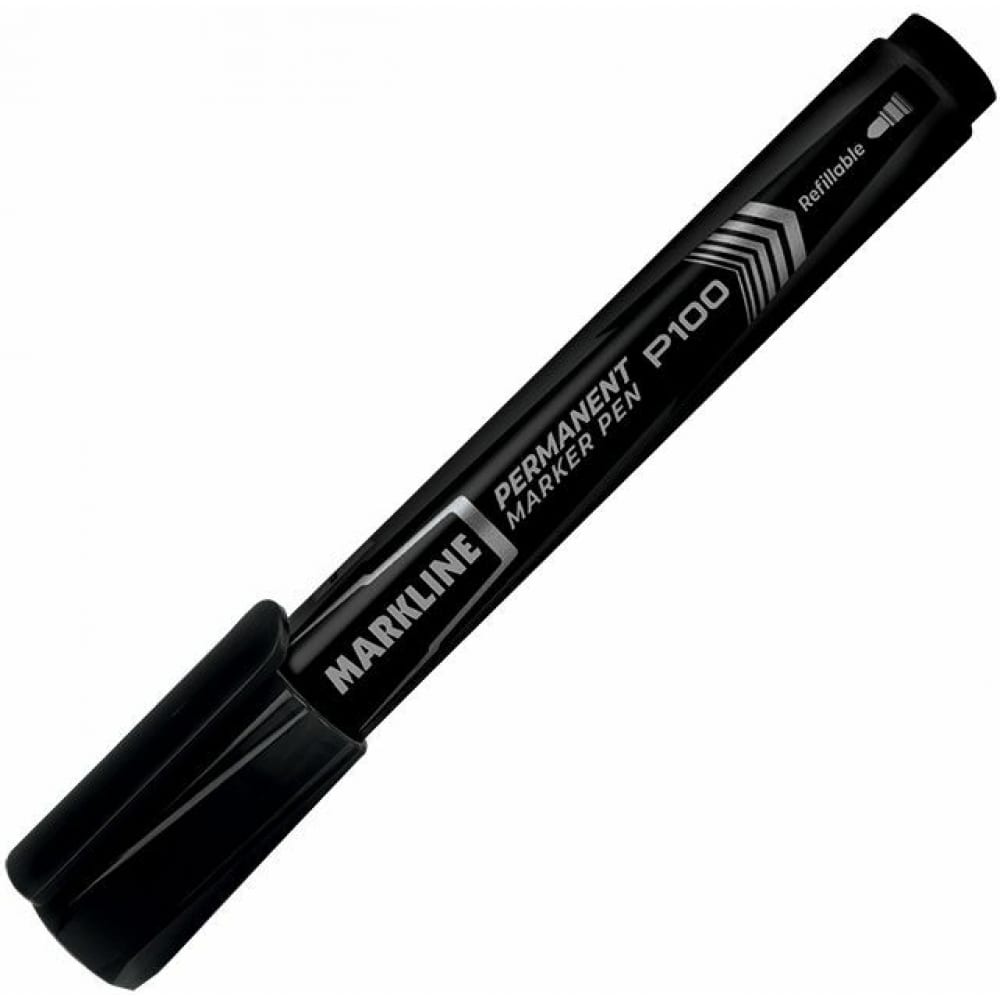 Круглый перманентный маркер LINC маркер перманентный pentel paint 4 5 мм с круглым наконечником алюминиевый корпус белый