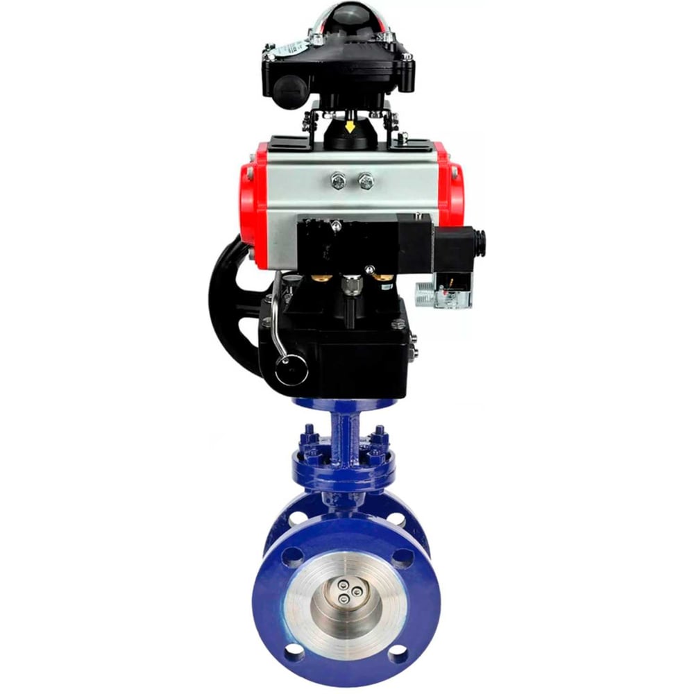 Изображение товара Затвор DN.ru с тройным эксцентр. WCB-304-M- Ду125 Ру25 пн.привод, пн.расп БКВ, дублёр D050-58418