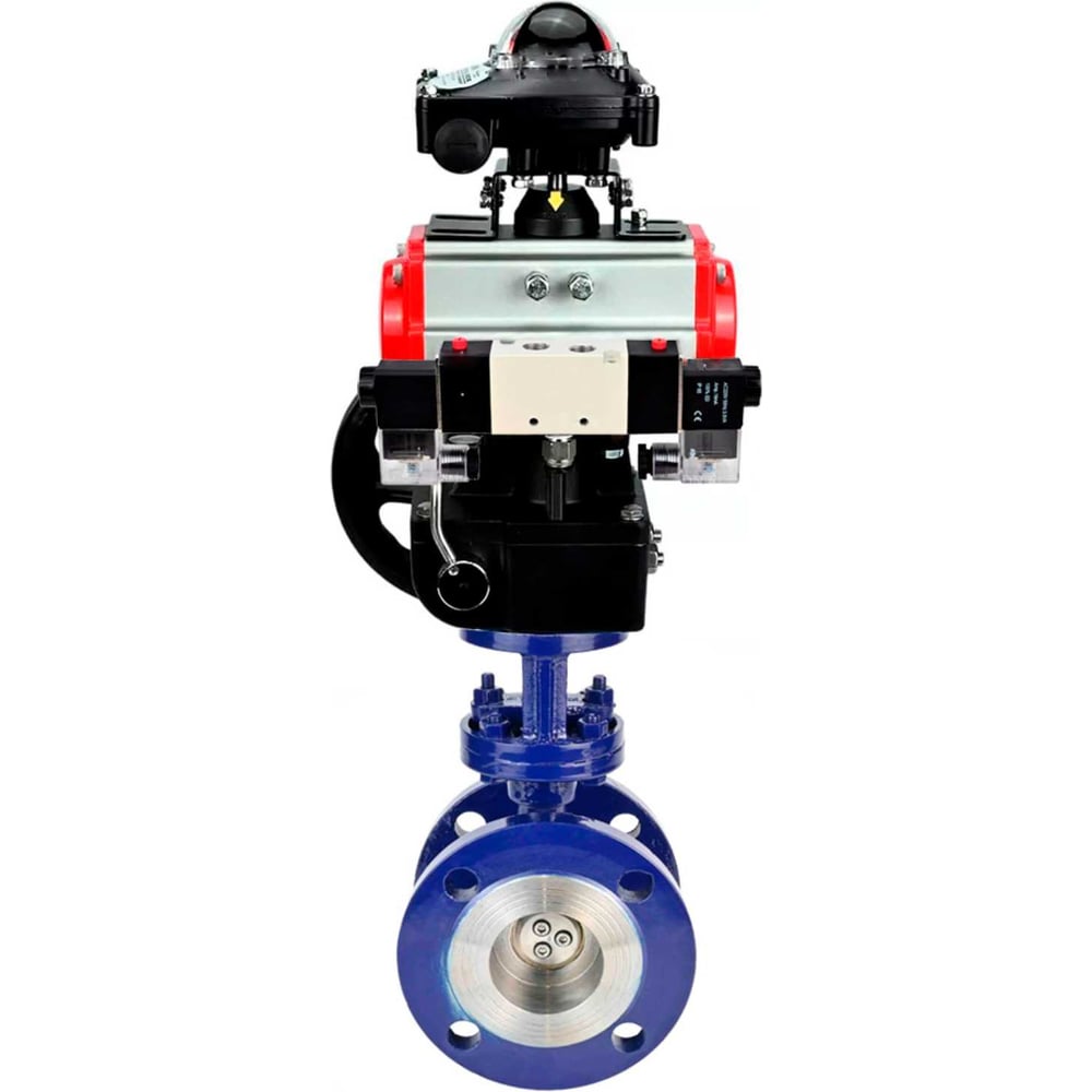 Изображение товара Затвор DN.ru с тройным эксцентричным механимом WCB-316-M Ду80 Ру25 пневмопривод