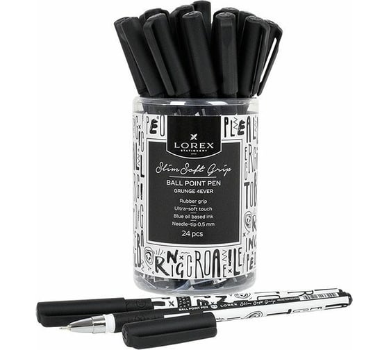 Изображение товара Масляная ручка LOREX Slim Soft Grip GRUNGE 4 EVER 0,50 мм LXOPSSG-GF1