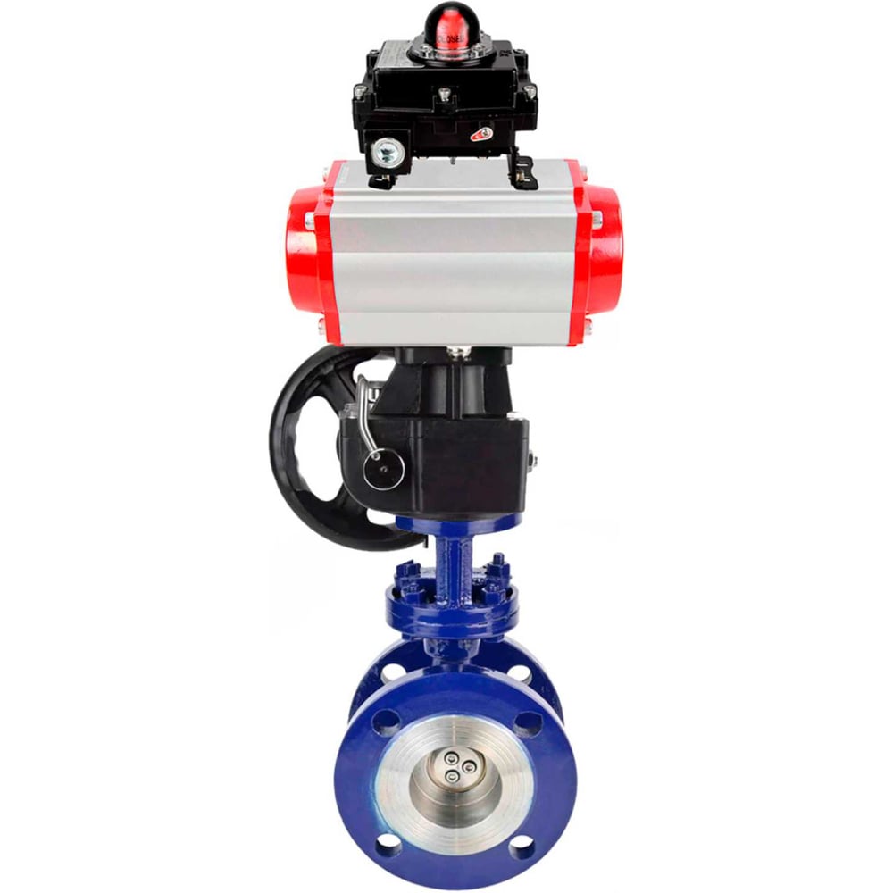 Изображение товара Затвор DN.ru с тройным эксцентричным механизмом WCB-316-M-F-ISO Ду80 пневмопривод