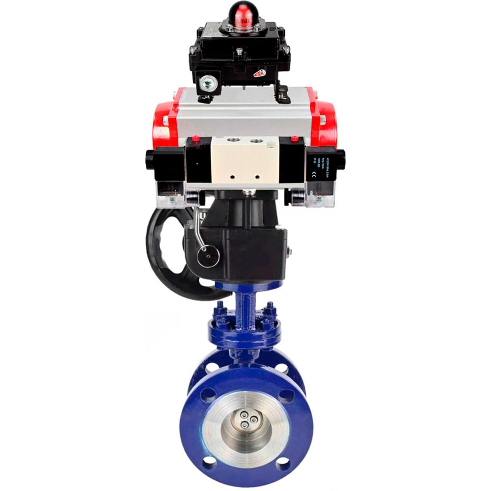 Изображение товара Затвор DN.ru с тройным эксцентр. WCB-304-M- Ду125 Ру25 пн.привод, пн.расп БКВ, дублёр D050-58498