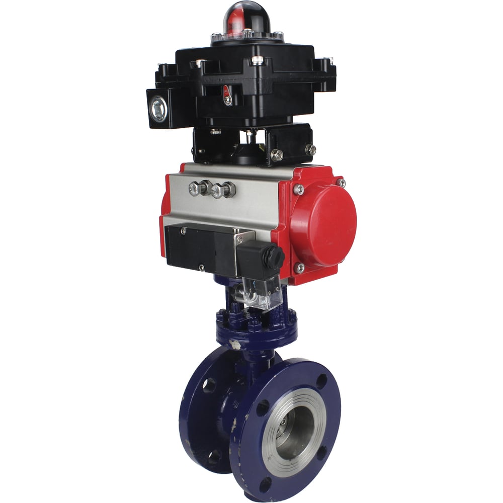 Изображение товара Затвор DN.ru с тройным эксцентричным механизмом Ду80 пневмопривод