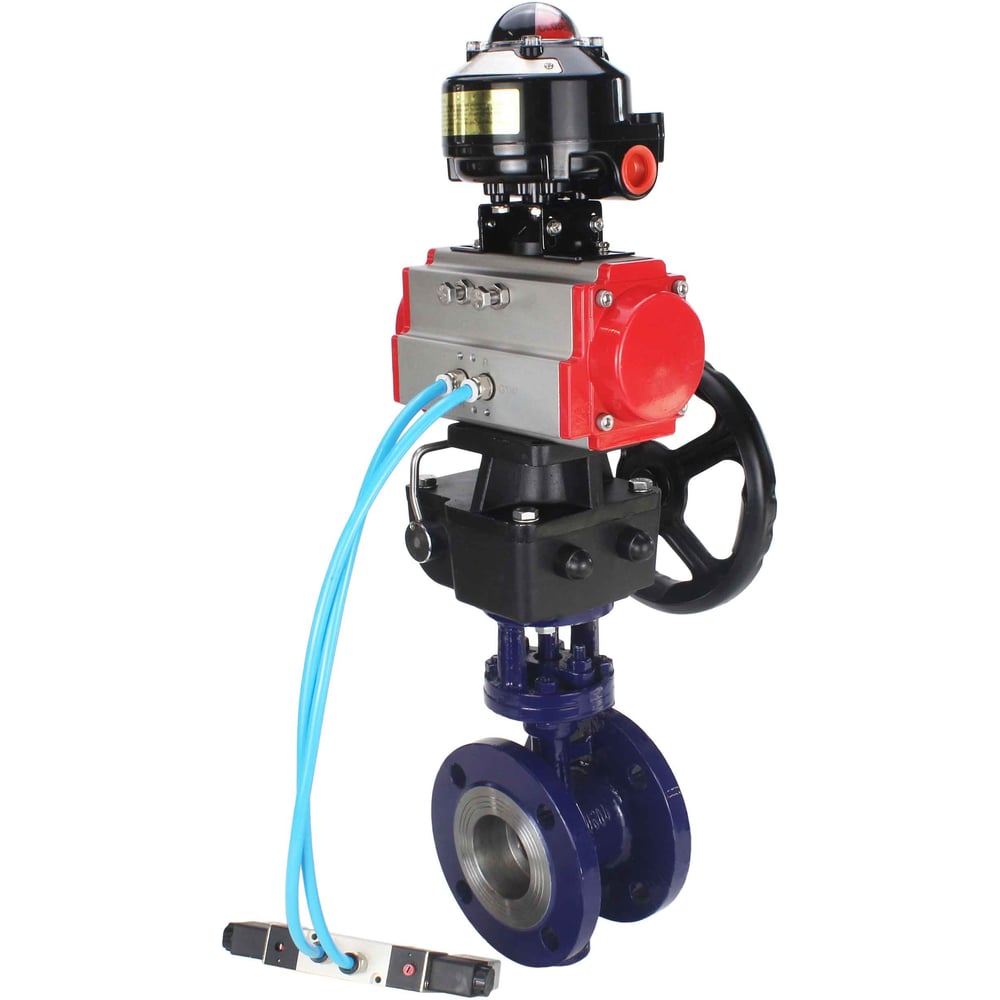 Изображение товара Затвор DN.ru с тройным эксцентриком WCB-316-M Ду65 Ру25 пневмопривод дисковый