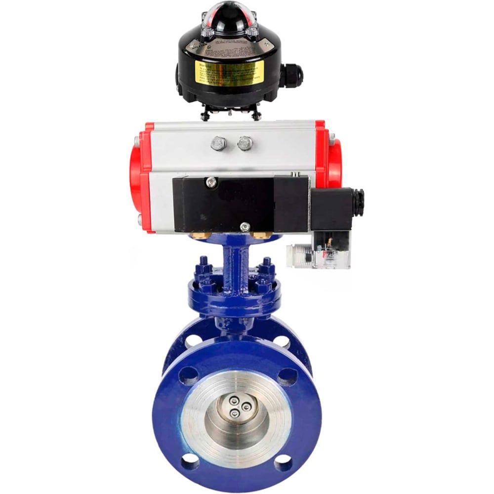 Изображение товара Затвор DN.ru с тройным эксцентриком Ду65 Ру25 пневмопривод дисковый