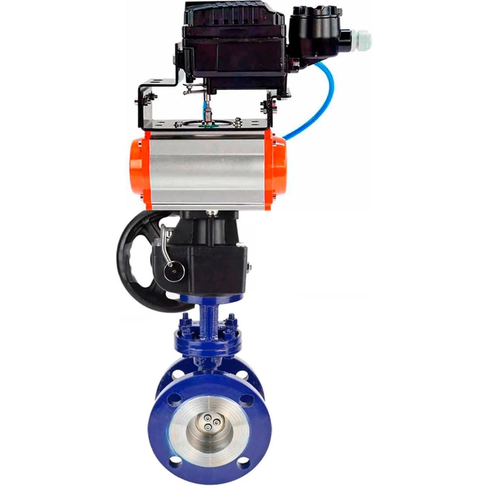 Изображение товара Затвор DN.ru WCB-304-M-F-ISO Ду125 Ру25 пневмопривод