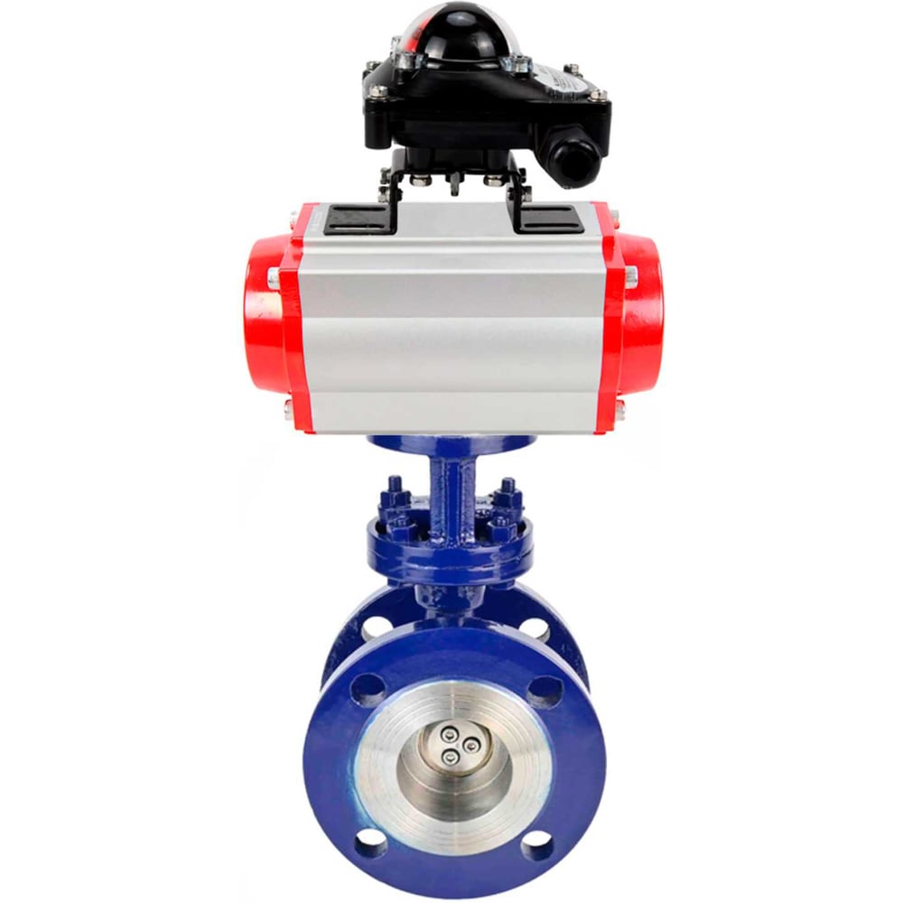 Изображение товара Затвор с тройным эксцентриситетом DN.ru WCB-304-M-F-ISO Ду100 Ру25 пневмопривод