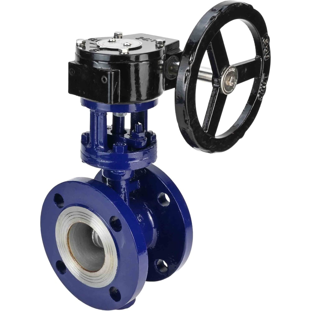 Изображение товара Затвор DN.ru WCB-316-M-F-ISO Ду65 Ру25 с редуктором RDN-3